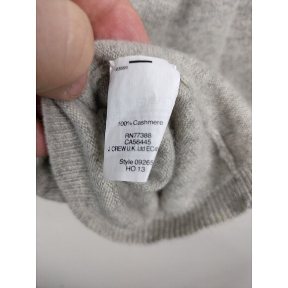 J Crew Collection Sweater Womens Small Gray Italian Cashmere Luxury Embellished - Picture 10 of 11